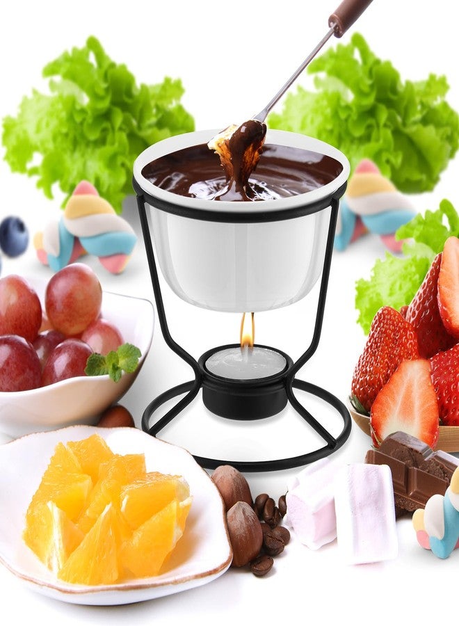 Rossesay 40 Pcs Ceramic Butter Warmers for Seafood Set 4.7oz 8 Pcs Butter Warmer with 32 Tealight Candles for Chocolate Cheese Fondue Melting, Dishwasher Safe, Microwave Safe, Oven, White - Image 3